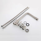Single Handle Kitchen Faucet | Stainless Steel Brushed Nickel Kitchen Faucet | 360 Degree Swivel Kitchen Sink Faucet