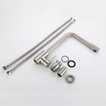 Single Handle Kitchen Faucet | Stainless Steel Brushed Nickel Kitchen Faucet | 360 Degree Swivel Kitchen Sink Faucet