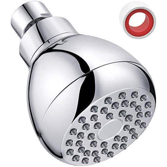 High Pressure Shower Head | 3 Inch Anti-clog Anti-leak Fixed Chrome Shower head | Plastic Shower Head With High Pressure - WELQUEEN