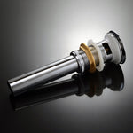 Brass Pop-up Sink Drain with Detachable Basket Stopper | Bathroom Faucet Vessel Vanity Sink Strainer(with overflow)