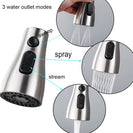 Waterfall Grey Sink Kitchen Faucet Hot Cold Mixer Wash Basin Multiple Water Outlets Rotation Flying Rain Tap Single Hole