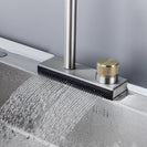 Waterfall Grey Sink Kitchen Faucet Hot Cold Mixer Wash Basin Multiple Water Outlets Rotation Flying Rain Tap Single Hole