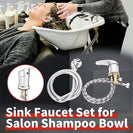 Spa Beauty Salon Shampoo Bowl Sink Hair Salon Bath Accessories Bathroom Hot Cold Faucet Spray Hose Replacement Set