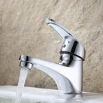 Small Solid Brass Single Handle Cold Water Basin Faucet | Single Hole Bathroom Sink Faucet | Lavatory Cold Water Basin Taps Chrome