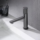 New Basin Faucets Chrome Brass Bathroom Sink Faucet Key Push-Button Style Brush Gold Hot and Cold Water Tap