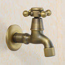 Antique Pastoral Retro Style Bib Tap | European Washing Machine Mop Pool Faucet | Garden Faucet Bronze Bib Tap