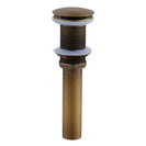 Bathroom Sink Drain Stopper Pop Up with Overflow for Bath Vanity Sink Brass Waste Pipe