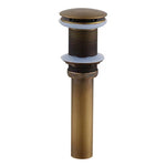 Bathroom Sink Drain Stopper Pop Up with Overflow for Bath Vanity Sink Brass Waste Pipe