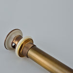Bathroom Sink Drain Stopper Pop Up with Overflow for Bath Vanity Sink Brass Waste Pipe
