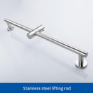 SUS304 Adjustable Shower Slide Bar Handheld Shower Rail Slide Bar Set Wall Mounted Round Style Shower Rail Set