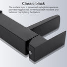 Bathroom Basin Faucet Stainless Steel Fashion Black Copper Bottom Square Single Hole Baking Paint Cold Hot Sink Taps