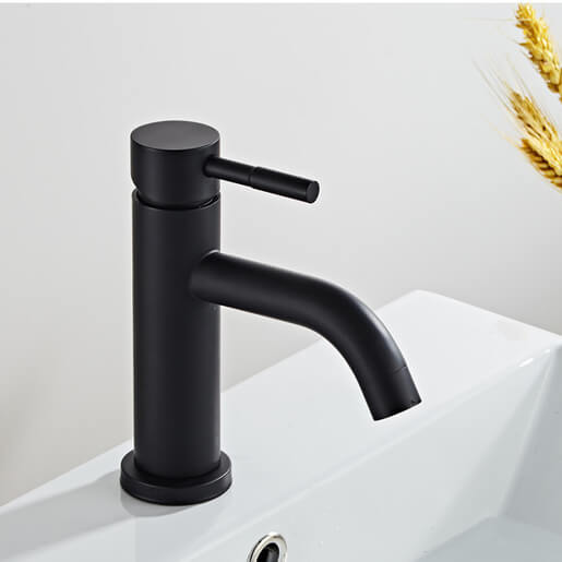 Bathroom Faucet Solid Brass Bathroom Basin Faucet Cold And Hot Water Mixer Sink Tap Single Handle Deck Mounted Brushed Gold Tap - WELQUEEN