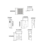 Black Shower Combo Set Stainless Steel Shower Systems with Rain Shower and Handheld Shower Trim Kit with Rough-In Valve
