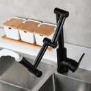 Brass Pot Filler Faucet Deck Mounted Three-Section Extension Folding Kitchen Faucet triple Joint Swing Arm For Hot and Cold
