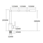 Brass Pot Filler Faucet Deck Mounted Three-Section Extension Folding Kitchen Faucet triple Joint Swing Arm For Hot and Cold