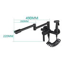 Brass Pot Filler Folding Faucet with Side Sprayer Kitchen Sink Faucet with Swing Arm and Double Function Joint