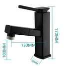 Brass Pulldown Basin Faucet with Pull Out Sprayer Single Lever Faucet for Bathroom Hot and Cold Water Faucet