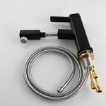 Brass Pulldown Basin Faucet with Pull Out Sprayer Single Lever Faucet for Bathroom Hot and Cold Water Faucet