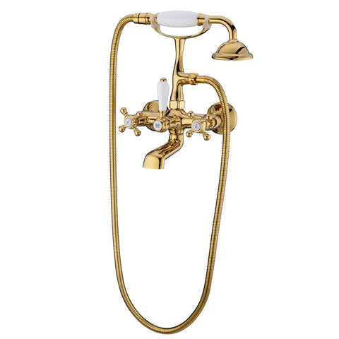 Antique Bathtub Faucet | Wall-Mounted Shower Faucet | European Single Handle Brass Tub Faucet - WELQUEEN HOME DECOR