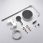 Round Style Shower Faucet In Wall 8" Brass Rainfall Bath Shower Set Chrome Bathroom Shower Column Set