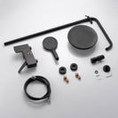 Matte Black Shower Column Set Faucet Rainfall Bathroom Shower Mixer Tap Brass Bath Shower Column In Wall Shower Faucet