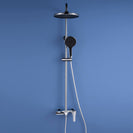 Matte Black Shower Column Set Faucet Rainfall Bathroom Shower Mixer Tap Brass Bath Shower Column In Wall Shower Faucet