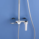 Round Style Shower Faucet In Wall 8" Brass Rainfall Bath Shower Set Chrome Bathroom Shower Column Set
