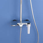 Round Style Shower Faucet In Wall 8" Brass Rainfall Bath Shower Set Chrome Bathroom Shower Column Set