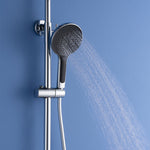 Round Style Shower Faucet In Wall 8" Brass Rainfall Bath Shower Set Chrome Bathroom Shower Column Set