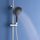 Round Style Shower Faucet In Wall 8" Brass Rainfall Bath Shower Set Chrome Bathroom Shower Column Set