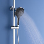 Round Style Shower Faucet In Wall 8" Brass Rainfall Bath Shower Set Chrome Bathroom Shower Column Set