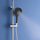 Round Style Shower Faucet In Wall 8" Brass Rainfall Bath Shower Set Chrome Bathroom Shower Column Set