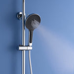 Round Style Shower Faucet In Wall 8" Brass Rainfall Bath Shower Set Chrome Bathroom Shower Column Set
