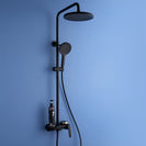 Matte Black Shower Column Set Faucet Rainfall Bathroom Shower Mixer Tap Brass Bath Shower Column In Wall Shower Faucet
