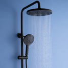 Matte Black Shower Column Set Faucet Rainfall Bathroom Shower Mixer Tap Brass Bath Shower Column In Wall Shower Faucet