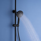 Matte Black Shower Column Set Faucet Rainfall Bathroom Shower Mixer Tap Brass Bath Shower Column In Wall Shower Faucet
