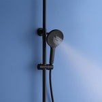 Matte Black Shower Column Set Faucet Rainfall Bathroom Shower Mixer Tap Brass Bath Shower Column In Wall Shower Faucet
