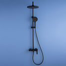 Round Style Shower Faucet In Wall 8" Brass Rainfall Bath Shower Set Chrome Bathroom Shower Column Set