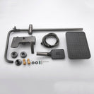 Matte Black Shower Faucet Brass Shower Set Single Handle Rain Waterfall Bath Shower Mixer Column Tap Bathtub Mixer Tap