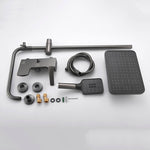 Matte Black Shower Faucet Brass Shower Set Single Handle Rain Waterfall Bath Shower Mixer Column Tap Bathtub Mixer Tap