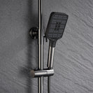 Matte Black Shower Faucet Brass Shower Set Single Handle Rain Waterfall Bath Shower Mixer Column Tap Bathtub Mixer Tap