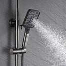 Matte Black Shower Faucet Brass Shower Set Single Handle Rain Waterfall Bath Shower Mixer Column Tap Bathtub Mixer Tap