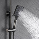 Matte Black Shower Faucet Brass Shower Set Single Handle Rain Waterfall Bath Shower Mixer Column Tap Bathtub Mixer Tap
