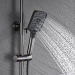 Matte Black Shower Faucet Brass Shower Set Single Handle Rain Waterfall Bath Shower Mixer Column Tap Bathtub Mixer Tap