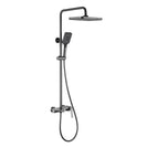 Matte Black Shower Faucet Brass Shower Set Single Handle Rain Waterfall Bath Shower Mixer Column Tap Bathtub Mixer Tap