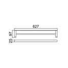 304 Stainless Steel Double Pole Towel Bar Bathroom Towel Holder Wall Mounted Black Bathroom Towel Bar