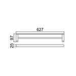 304 Stainless Steel Double Pole Towel Bar Bathroom Towel Holder Wall Mounted Black Bathroom Towel Bar