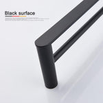 304 Stainless Steel Double Pole Towel Bar Bathroom Towel Holder Wall Mounted Black Bathroom Towel Bar