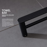 304 Stainless Steel Double Pole Towel Bar Bathroom Towel Holder Wall Mounted Black Bathroom Towel Bar