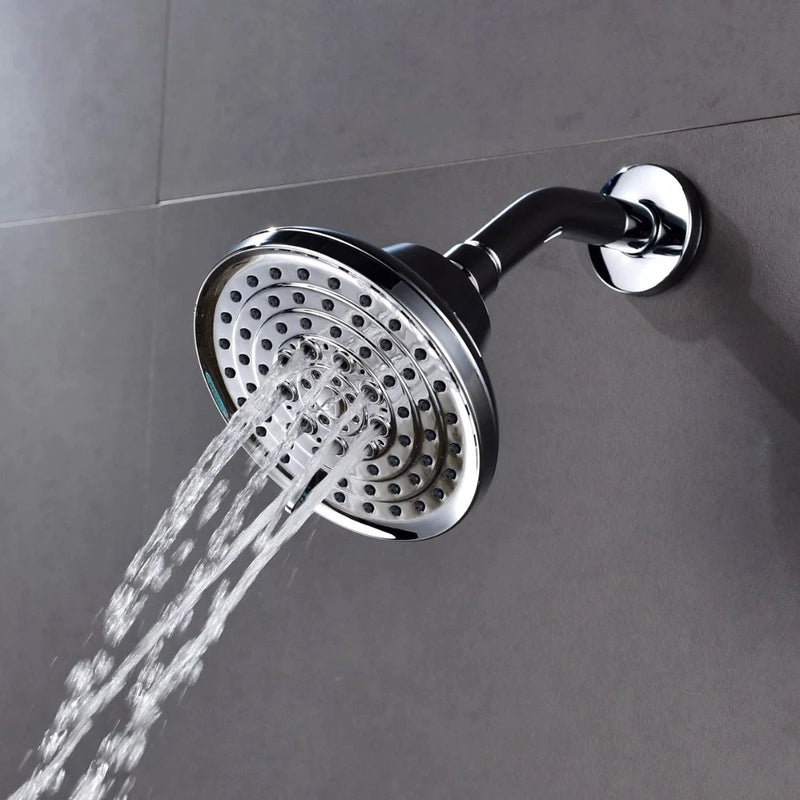 Free Shipping ABS Plastic Shower Head Wall-Mounted Filtered Shower Head with Massage Chrome 5 Jets Top Shower for Bathroom - WELQUEEN WELQUEEN HOME DECOR